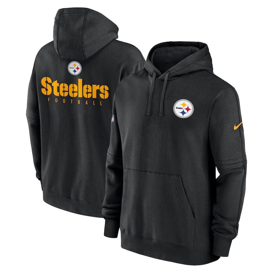 Men 2023 NFL Pittsburgh Steelers black Sweatshirt style 1